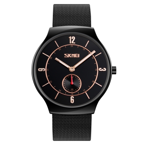 SKMEI reloj de cuarzo casual de moda 3ATM reloj de pulsera resistente a los hombres reloj de pulsera de zinc macho