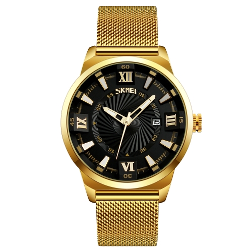 Skmei reloj de cuarzo casual de moda 3ATM reloj resistente al agua reloj de pulsera de acero inoxidable reloj de pulsera para hombre calenda