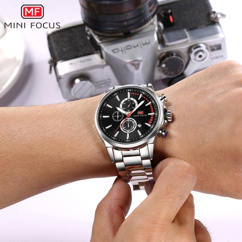 

MINI FOCUS MF0085G-02 Fashion Steel Men Sport Watch