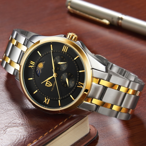 

TEVISE Fashion Stainless Steel Mechanical Business Men Watch Automatic Self-wind 3ATM Water-resistant Wirstwatch Man Relogio Muscu