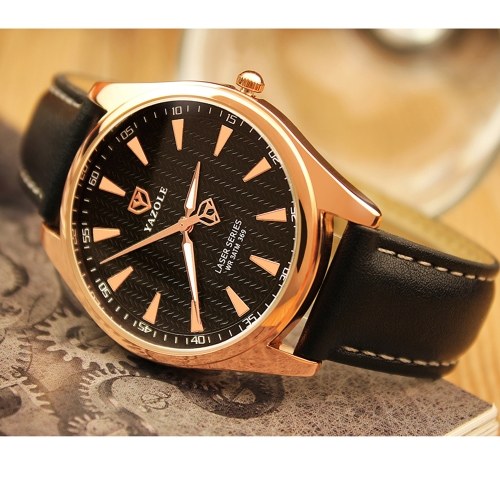 

YAZOLE 369 Leather Watch Fashion Top Brand