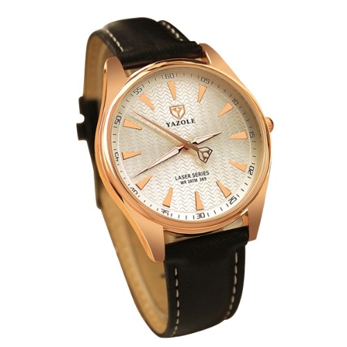 

YAZOLE 369 Кожаные часы Мода Top Brand Круглый циферблат Люминесцентные иглы Классические часы