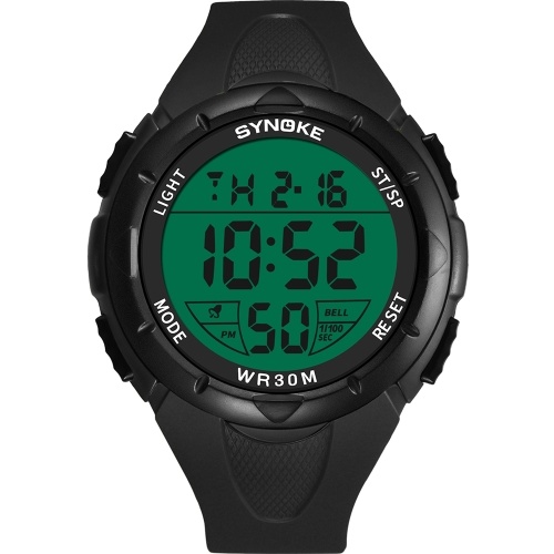 

SYNOKE 9005 Sport Watch LED Digital Watch Alarm Светящаяся вторая временная ежедневная водонепроницаемая спортивная группа