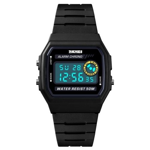 SKMEI 1413 Männer Analog Digitaluhr Mode Lässig Sport Armbanduhr Zeitanzeige Alarm 5ATM Wasserdichte Lederband Hintergrundbeleuchtung Multifunktionale Uhren Relogio Masculino