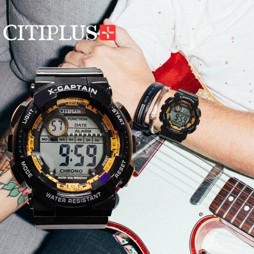 

CITIPLUS T-1 Analog Digital Men Women Watch Week Calendar Fashion Casual Sports Wristwatch 3ATM Waterproof Backlight Snooze Function Male Female Watches