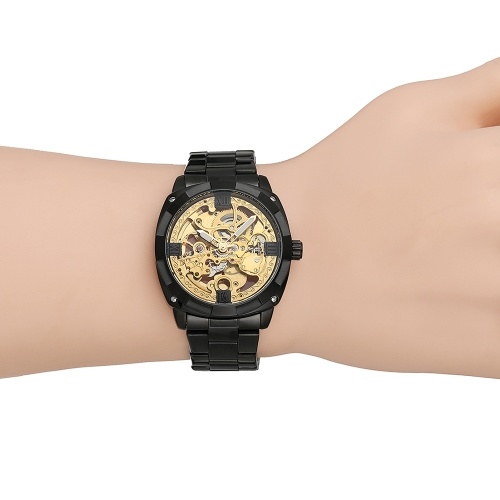 

FORSINING Men Luxury Skeleton Automatic Winding Mechanical Watches Exquisite Stainless Steel Wristwatch