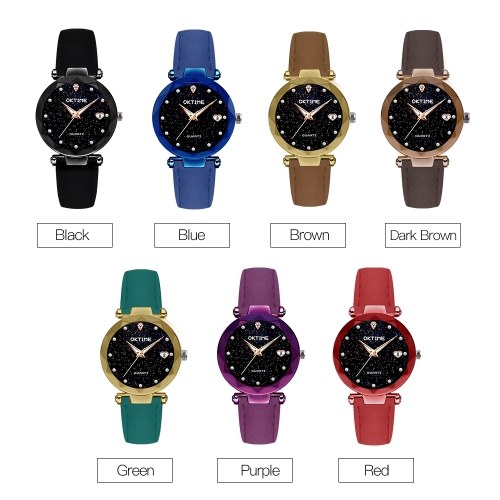 Women Fashion Brilliant Starry Night Dial Watch