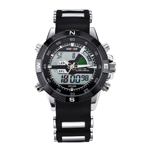 

WEIDE WH1104 Dual Display Two Movement Quartz Digital Men Watch