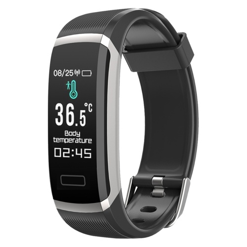 

0.96'' Smart Bracelet Single Touch Temperature Monitoring Heart Rate Blood Pressure Detecting Exercise Data Recording Scientific Sleep IP67 Waterproof Fitness Tracker Smartwatches Sports Wristband for Men Women