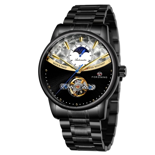 

Men's Watch Mechanical Automatic Self-Winding Watch for Men Classic Fashion Skeleton Dial Design Wrist Watch with Stainless Steel Band