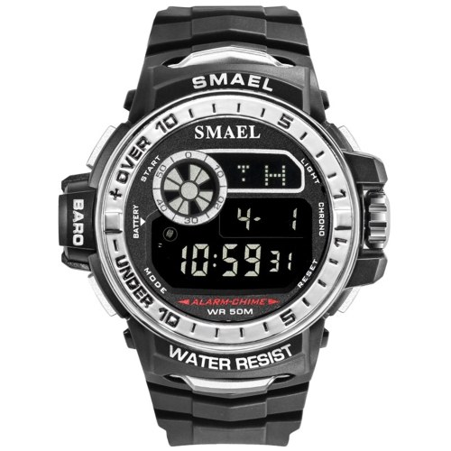 SMAEL 1626 Multifunctional Sport Watch for Men Women Fashionable Unisex Wrist Watch with 50M Waterproof/Luminous/Alarm/Timing/Week/Date Display