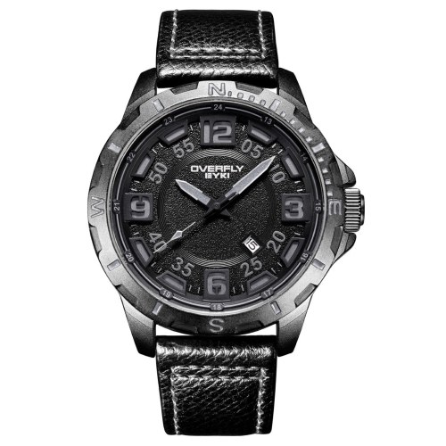 

EYKI E3072L Classic Stylish Men Quartz Watch for Business Casual Dating with 30M Waterproof/Calendar/Luminous PU Strap