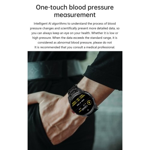 

LEMFO LF26PRO 1.32-inch Full-touch Screen Business Metal Smartwatch