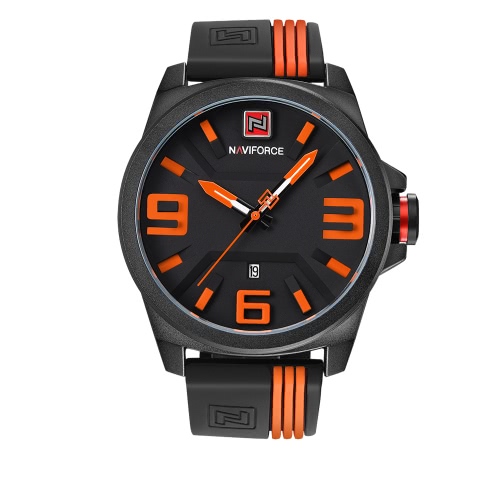 

NAVIFORCE Модные силиконовые ремешки Спортивные кварцевые водонепроницаемые мужские часы