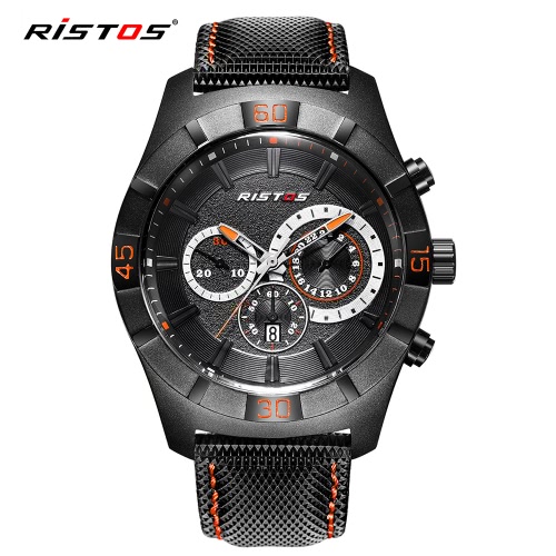 

RISTOS Mens Waterproof Sport Quartz Wrist Watch