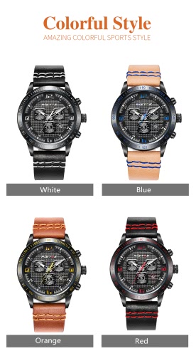 

RISTOS 3ATM Water-resistant Sport Watch Men Quartz Watches Luminous Wristwatch Male Relogio Musculino Calendar