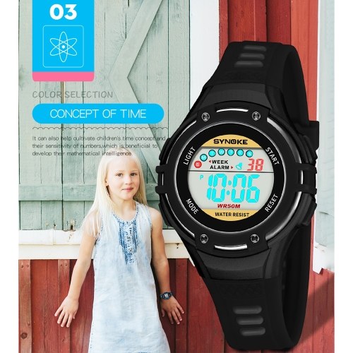 

SYNOKE 9728 Children Watch Sport Watch Luminous Alarm Digital Waterproof Wrist Watch kid Watch