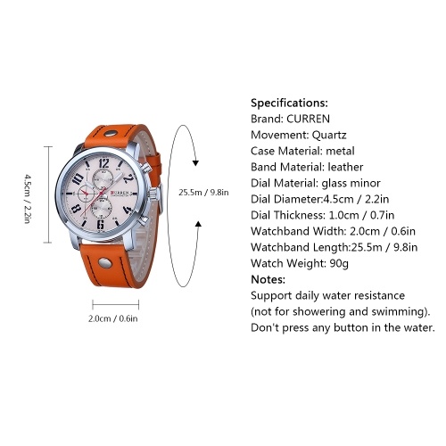 

CURREN 8192 Quartz Man Watch Unique Fashion Sport Casual Brand Clock Business Original Movement Leather Strap Waterproof Wrist Watch Relogio Masculino
