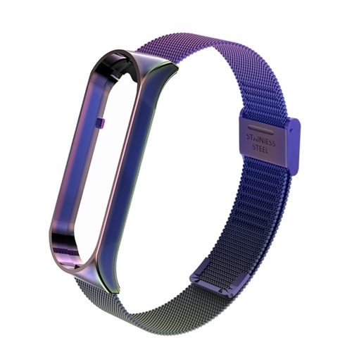 

Smartwatch Band Replacement Bracelet Strap Watch Belt Double Elastic Buckle Stainless Steel Metal Wrist Strap Compatible with Xiaomi Mi Band 5