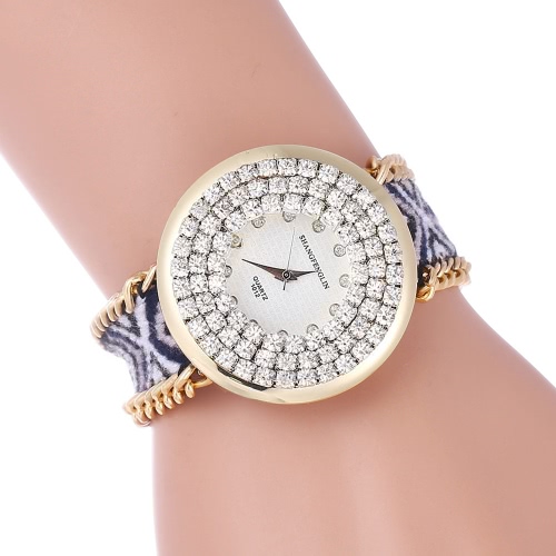 

Fashion Casual Young Lady Weave Bracelet Wristwatch Knitted