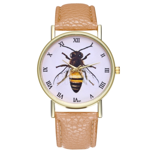 

Vintage Honey Bee Insect Leather Watch для женщин Мужские часы День Рождения Свадебные Идеи подарковT01