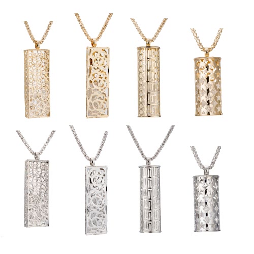 

Fashion Unique Vintage Retro Metal Copper Gold Plated Necklace with Long Hollow Pendant Jewelry Sweater Dress Chain for Women Girls Gift