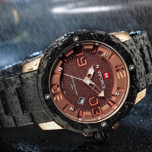 

NAVIFORCE 2016 New Fashion Stainless Steel Quartz Men Watch 30M Daily Water-resistant Man's Casual Wristwatch W/ Calendar & Box