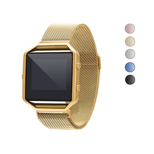

Band for Fitbit Blaze Watch 40mm Stainless Steel Mesh Watch Band Frame Magnetic Buckle Milanese Loop Replacement Strap for Fitbit Blaze Fitness Watch Black