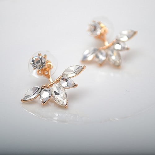 

Luxury Clear Rhinestone oval Flower Simple Earrings for Women Fashion Earrings Jewelry