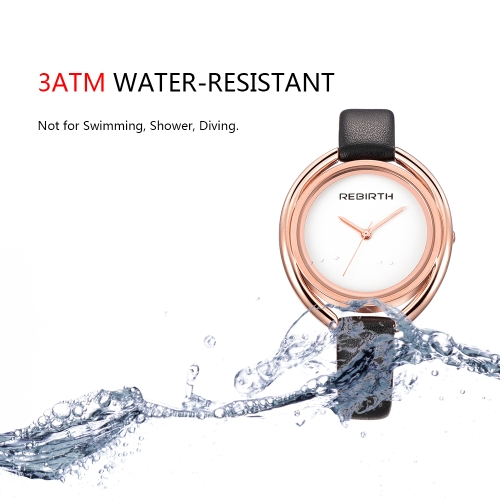 

REBIRTH Fashion Casual Quartz Watch 3ATM Water-resistant Watch Women Wristwatches Female