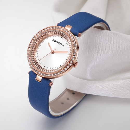 

REBIRTH Модные роскошные женские часы 1ATM Водонепроницаемый кварц Casual Simple Woman Wristwatch Relogio Feminino