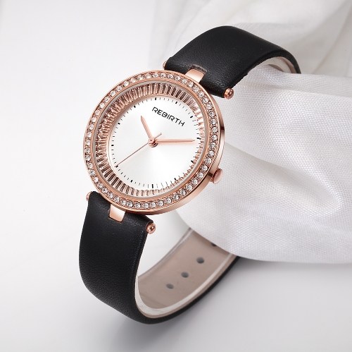 

REBIRTH Модные роскошные женские часы 1ATM Водонепроницаемый кварц Casual Simple Woman Wristwatch Relogio Feminino