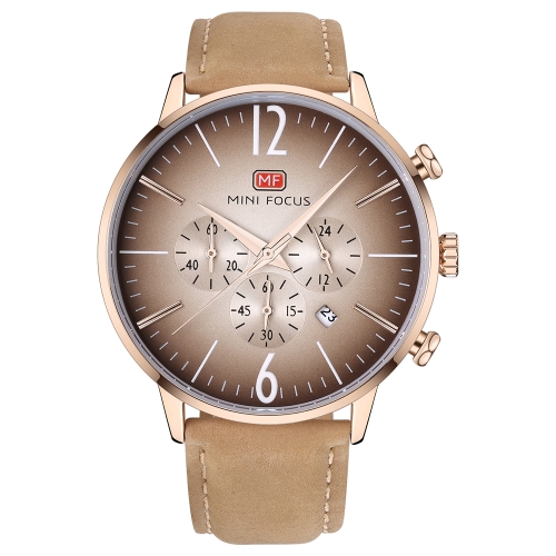 

MINI FOCUS MF0114G-01 Модные натуральные кожаные часы