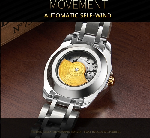 

TEVISE Fashion Stainless Steel Mechanical Business Men Watch Automatic Self-wind 3ATM Water-resistant Wirstwatch Man Relogio Muscu