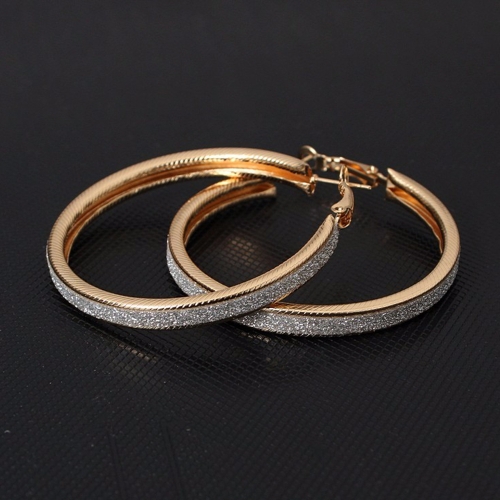 

1Pair Punk Dull Polish Earring Jewelry Big Round Circle Earrings Pendientes Gold Посеребренный подарок для женщин Lady Gold