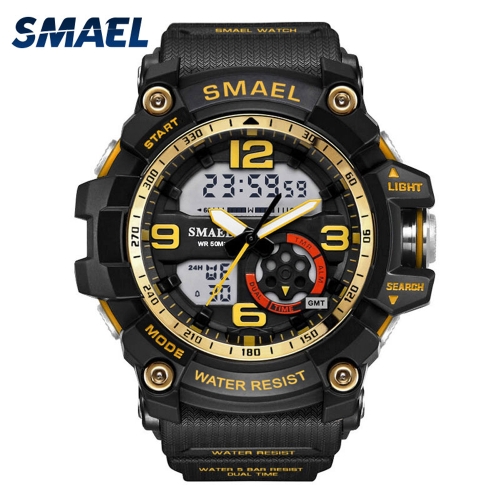 Men's Stylish Sports Multi-function Electronic Watch impermeabile Dual Display da polso