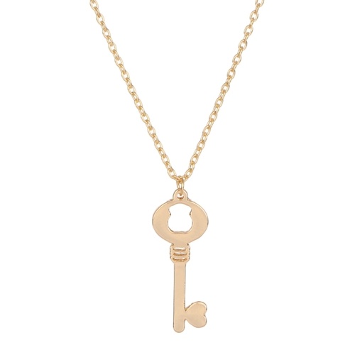 Fashion Funny Bear Love Key Pendant Clavicle Chain Alloy Lady Necklace Jewelry Accessory