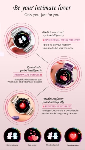 H2 Newest Fashion Women Smart Sport Watch with Gift Box