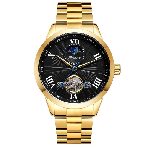 

FORSINING Men's Stainless Steel Automatic Mechanical Watch Waterproof Business Wristwatch