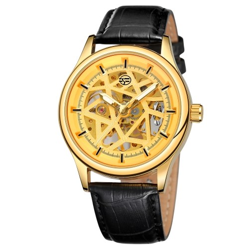 

Men's Automatic Mechanical Watch 3ATM Waterproof Wristwatch with Genuine Leather Watch Band Strap Multifunction Wristwatch 3ATM Luminous Display Chronograph