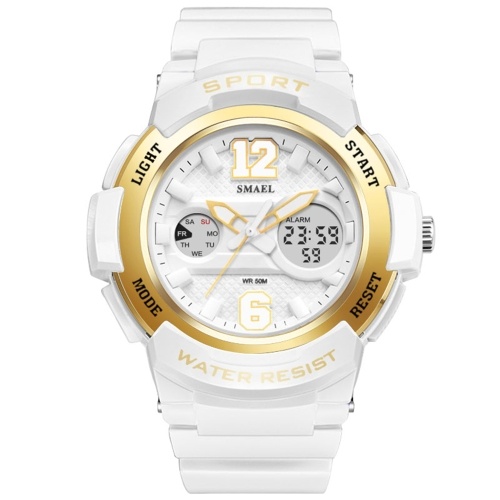 SMAEL 1632 Stylish Women Sport Watch Multifunction Quartz+Electronic Digital Ladies Wristwatch 50M Waterproof Casual Watch with Stopwatch/Backlit/Alarm/Week/Date/Hourly Chime for Outdoor Party Travel Exams
SMAEL 1632 Stylish Women Sport Watch Multifunction Quartz+Electronic Digital Ladies Wristwatch 50M Waterproof Casual Watch with Stopwatch/Backlit/Alarm/Week/Date/Hourly Chime for Outdoor Party Travel Exams