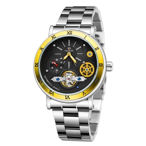 

Men Mechanical Watch Steel Band Fashion Multifunction Wristwatch 3ATM Watches