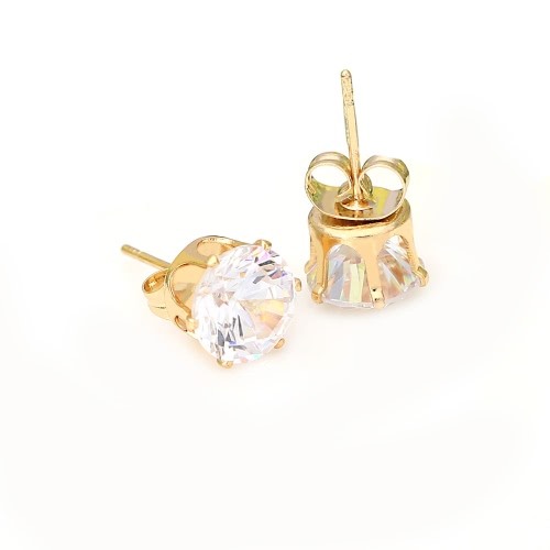 

Crystal Zircon 18K Gold Plated Stud Earrings for Women