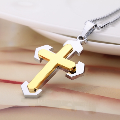 Fashion Personalized Cross Pendant Necklace Chain Vintage Retro Punk Man Womem Jewelry Accessory