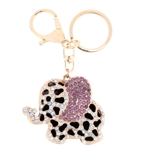 Jóias fashional oco Shinning Rhinestone elefante aneis pingente chaveiro chaveiro