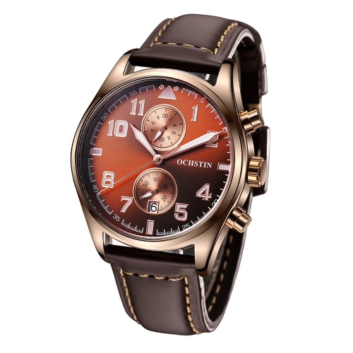 OCHSTIN 3ATM Water Resistant Fashion Analog Quartz Watch Excellent Man Wristwatch with Calendar