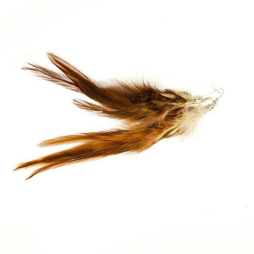 Fashion Cute Long Downy Feather Chandelier Dangle Earring Eardrop Women Girl Party Jewelry Accessory Gift