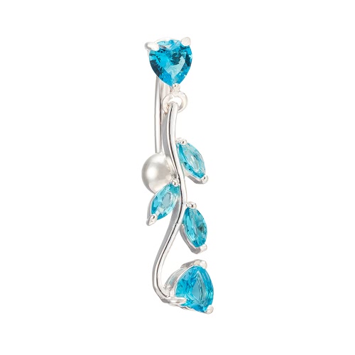 

Модные медицинские стальные тела Пирсинг Nail Belly Navel Ring Leaves