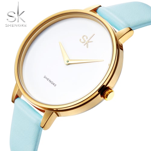 SK 2017 Fashion Semplicità Quartz Casual Orologio da polso Water-Resistant PU Cinturino Donna Orologi