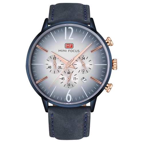 

MINI FOCUS MF0114G-01 Модные натуральные кожаные часы